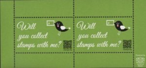 Kyrgyzstan (KEP) label (mnh) Will you collect stamps with me? [see note]