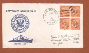 Ship Cover, U.S.S. Benner, 1949