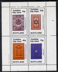 Eynhallow 1982 Ornate Book Covers #1 perf set of 4 (10p t...