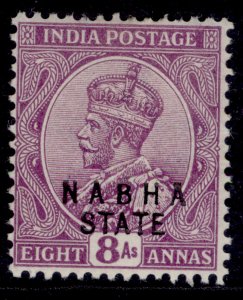 INDIAN STATES - Nabha GV SG56b, 8a bright mauve, M MINT. Cat £35.