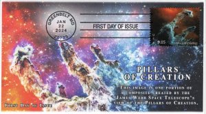 24-035, 2024, Pillars of Creation, First Day Cover, Standard Postmark, Space, We