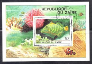 ZAIRE SC #981A USED 5z MINI SOUVENIR SHEET 1980