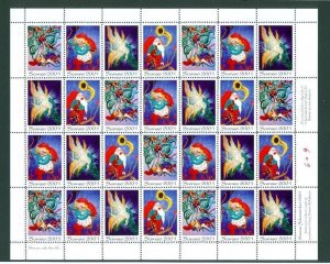 Denmark. 2001. Christmas Sheet Local Samso. Santa, Music,Angels.