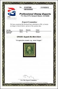 Scott 441 - 1 Cent Washington - MNH - PSE Cert 98 - SCV - $225.00