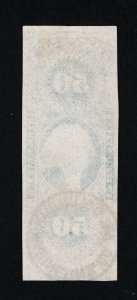 EXCELLENT GENUINE SCOTT #R61a FINE 1862-71 BLUE 1ST ISSUE PASSAGE TICKET IMPERF