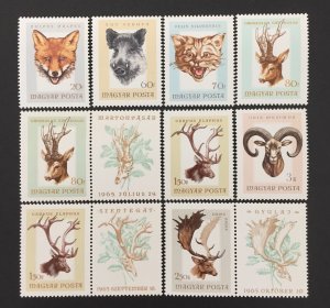 Hungary 1966 #1780-6(9), Hunting Trophies, MNH(note).