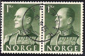 NORWAY #370 , USED PAIR - 1969 - NORWAY174