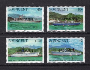 St. Vincent 1982 Ships Specimen Set - OG MNH - SC# 662-665  (#23901)