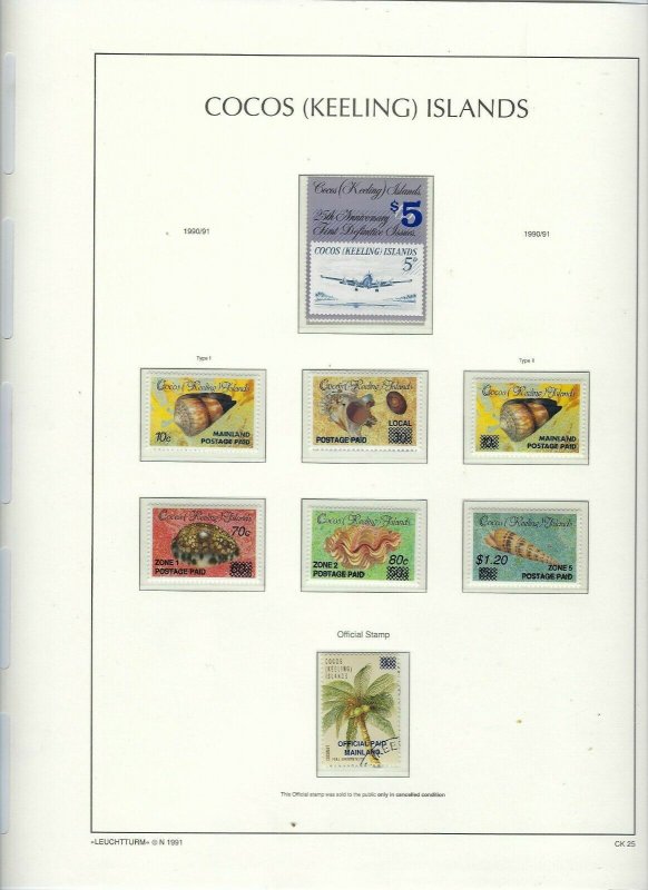 COCOS-KEELING IS-1963-1969/1979-1982/1989-1992 (COMPLETE)- MNH LIGHTHOUSE BINDER