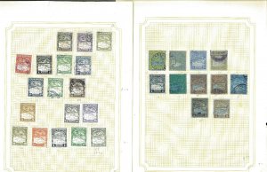 Venezuela 1882-1958 M & U Hinged on Old Blank Pages..