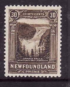Newfoundland-Sc#182- id8-unused hinged 30c Grand Falls-1931-