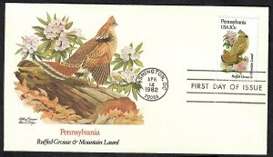 1990 Pennsylvania Birds and Flowers Unaddressed Fleetwood FDC