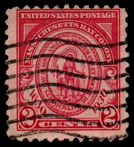 U.S. Scott #682: 1930 2¢ Massachusetts Bay Colony, Used, F