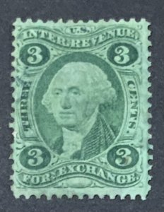 USA REVENUE STAMP 1864 3 CENTS FOREIGN EXCHANGE SCOTT#R16c