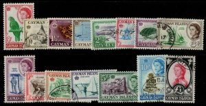 CAYMAN ISLANDS SG165/79 1962-4 DEFINITIVE SET FINE USED