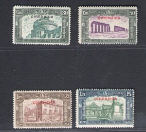 1930 Cirenaica, Pro Opera Milizia III, n . 68/71, 4 values, MNH ** Certificate