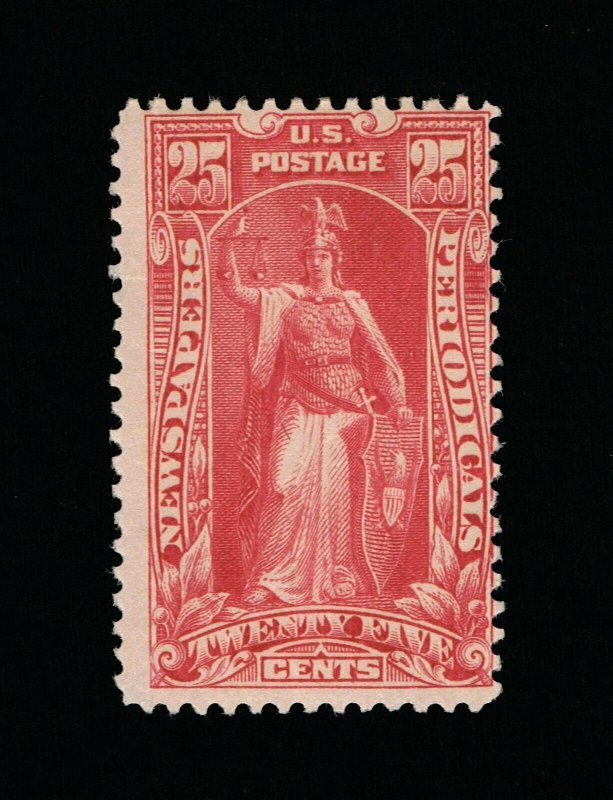AFFORDABLE GENUINE SCOTT #PR106 F-VF MINT OG H 1895 CARMINE 25¢ NEWSPAPER #16022