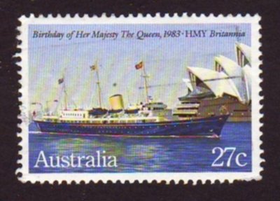 Australia 1983 Sc#868, SG#886 27c HMY Britannia, Sydney USED-VF-NH.