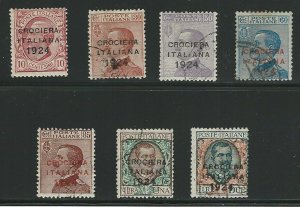 Italy, 1924, Scott #174A-174G, Used Complete Set