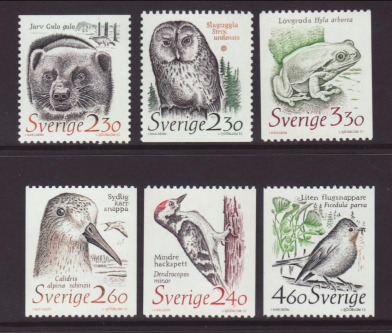 Sweden 1723-1728 Animals MNH VF