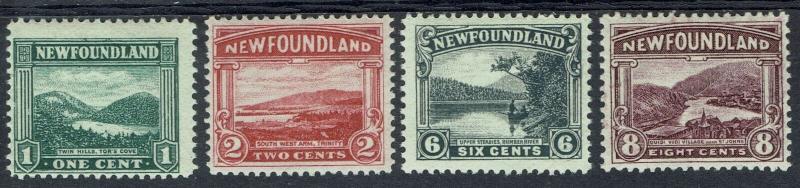 NEWFOUNDLAND 1923 PICTORIAL 1C,2C,6C AND 8C