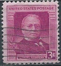 US 988 (used) 3¢ Samuel Gompers (1950)