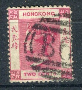 HONG KONG; 1890s early classic QV issue used shade of 2c. value fair Postmark