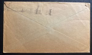 1935 Hamilton Bermuda Cover To New Bedford MA USA Silver Jubilee Stamp