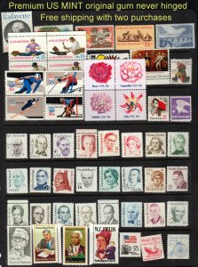 Premium US Mint  #1716 and Higher 54 stamps total ⭐⭐⭐⭐⭐