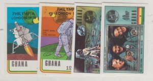 Ghana Scott #386-389 Not-Issued London Overprint Imprint Stamps - Mint NH Set