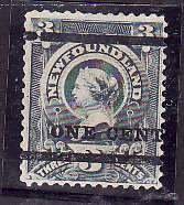 Newfoundland-Sc#75- id11-unused no gum 1c on 3c grey QV-1897-