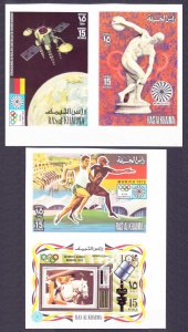 1972 Ras Al Khaimah 776b-778b,830bVB 1972 Olympic Games in Munich 64,00 €