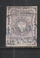 1866 Columbia - Sc 46 - used VF - 1 single - Coat of Arms