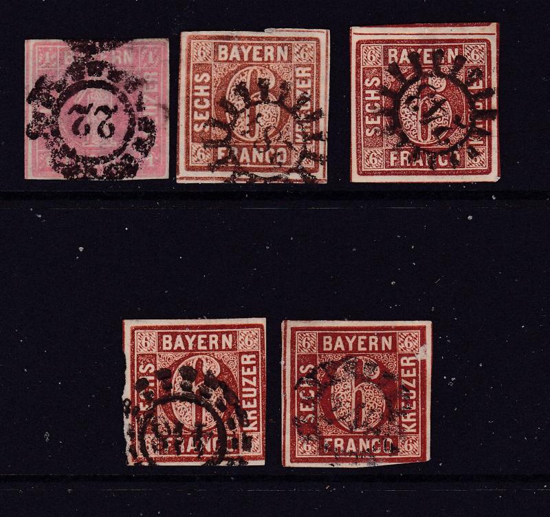 Bavaria x 5 early Imperfs used