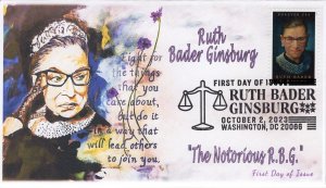 23-240, 2023, Ruth Bader Ginsburg, First Day Cover, Pictorial Postmark, Washingt