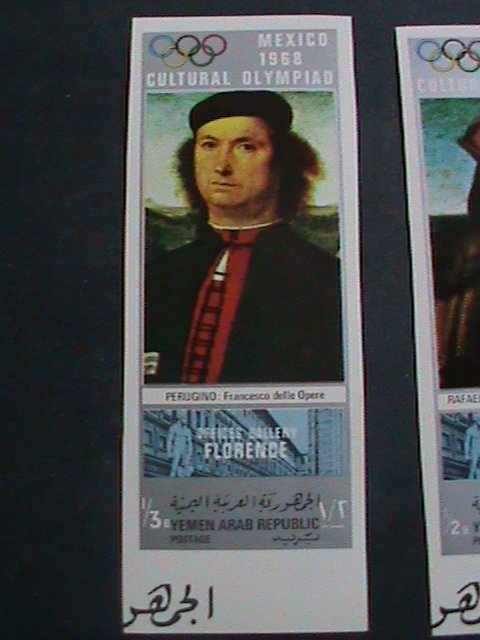 ​YEMEN-1968-SC #259 CULTURAL OLYMPIC  MEXICO'68-FAMOUS PAINTING IMPERF:-MNH