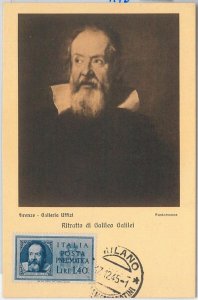 51461  - ITALY -  POSTAL HISTORY - MAXIMUM CARD - 1945 SCIENCE Galileo Galilei