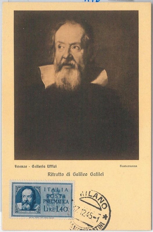 51461 - ITALY - POSTAL HISTORY - MAXIMUM CARD - 1945 SCIENCE Galileo Galilei-