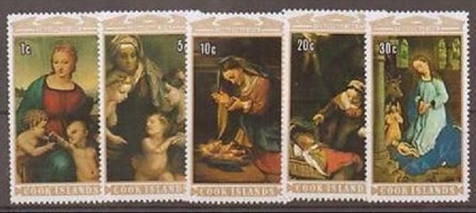 Cook Islands 1974 Scott 412-416a Christmas MNH