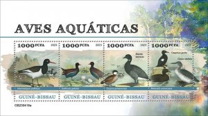 GUINEA BISSAU - 2023 - Water Birds - Perf 4v Sheet - Mint Never Hinged