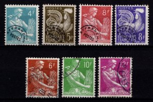 France 1954 Harvester & Gallic Cock Def., Part Set [Used]