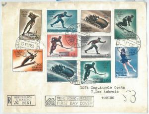 71861 - SAN MARINO - POSTAL HISTORY -  Cortina 1956 Winter Olympic Games FDC