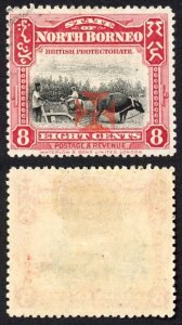 North Borneo SG195 8c with Vermilion Cross M/M Cat 26 pounds