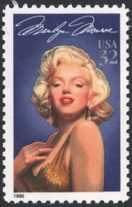 SC#2967 32¢ Legends of Hollywood: Marilyn Monroe Single (1995) MNH