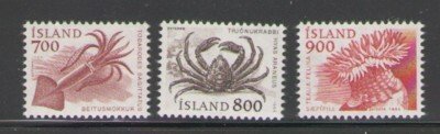 Iceland Sc 610-2 1985 Marine Life stamp set mint NH