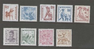 korea 1963 Sc 385-391,393,395 MNH/MH