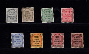 Germany MNH/MH Local Official Prussia Sc# OL1-8 Complete set