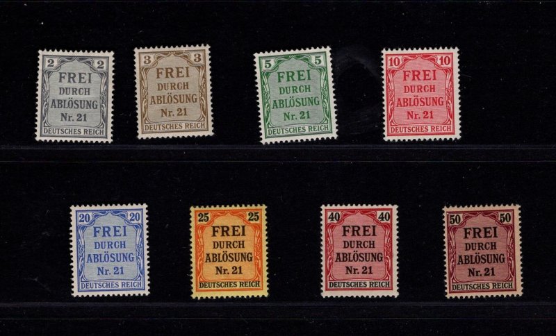 Germany MNH/MH Local Official Prussia Sc# OL1-8 Complete set