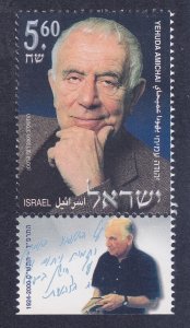 Israel 1453 MNH 2001 Yehuda Amichai - Poet Issue