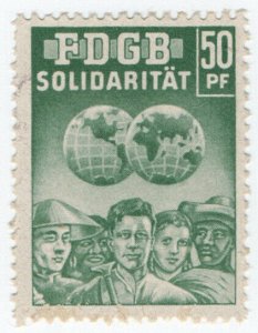 (I.B) East Germany Cinderella : FDGB Union Dues 50pf (Solidarity)